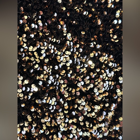 Sequin Embellished Black and Gold Skirt - Picture 3 of 3